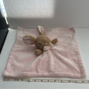 Dan Dee Pink Bunny Rabbit Security Blanket Plush Lovey Rattle Toy